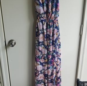 Fate xsp floral maxi halter dress